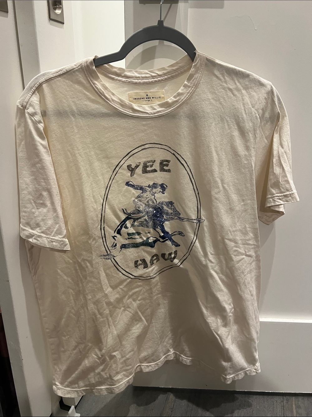 imogene + willie Cream Graphic 'Yee Haw' Short Sleeve Tee